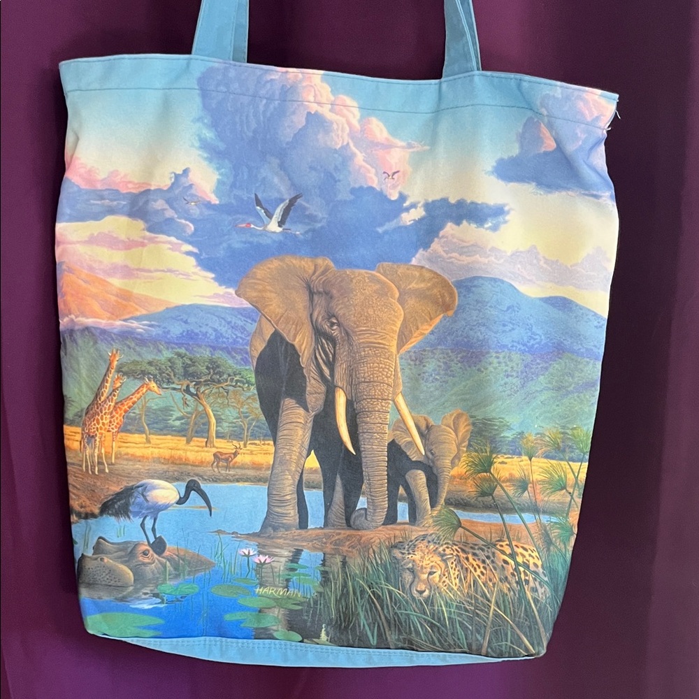 Harman Multicolor Safari Print Tote Bag